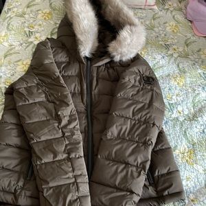 DKNY Jacket in a olive green color